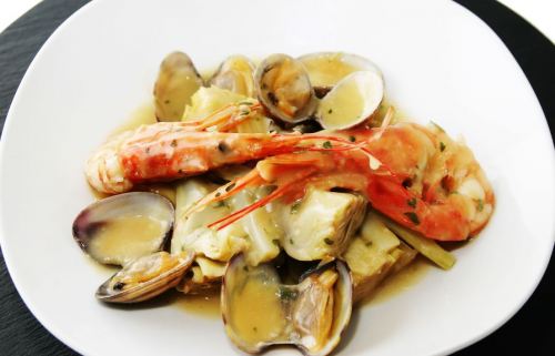 karides ve midyeli enginar sote