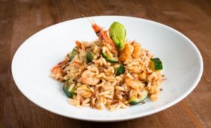 karidesli ve kabaklı risotto