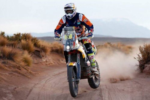 Dakar Rallisi'nde Motosiklet.