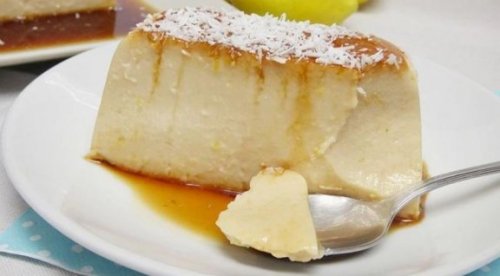 hindistan cevizli elmalı flan