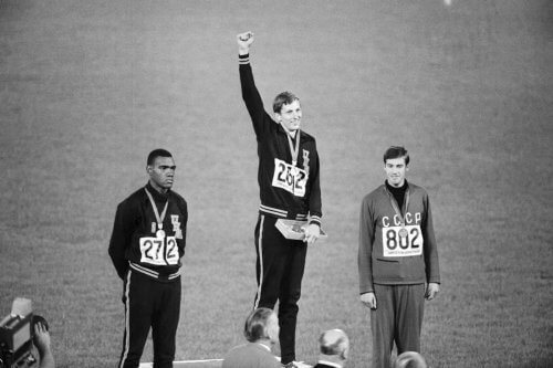 Yüksek atlama madalya töreni