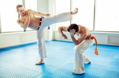 Capoeira yapan erkekler