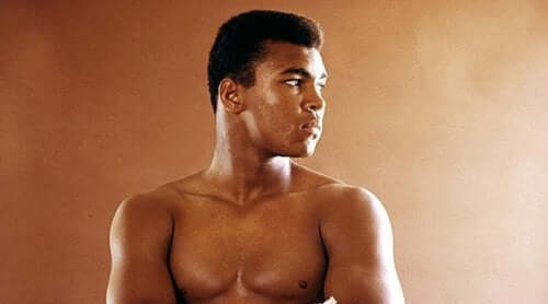 Cassius Clay'in bir fotoğrafı.