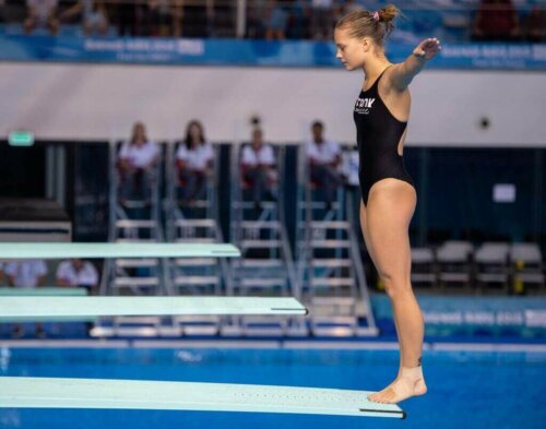 Bir dalış müsabakası.